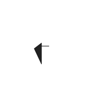 Geometrical Earstick 3D Triangle (Black Colour/Brushed)