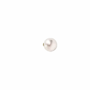 Body End Piece Mega Pearl, 16 mm (White/Gold Colour)